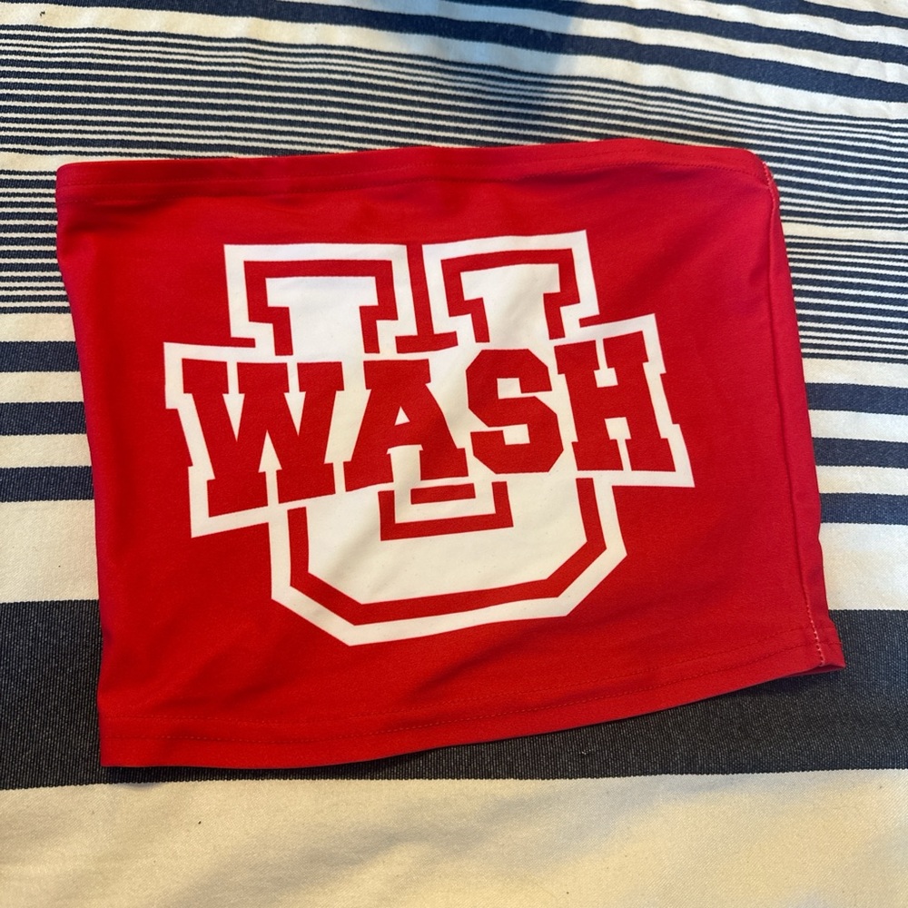Red Wash U Cropped Tube top